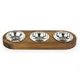 Hanah Home Pet016 Comedero para mascotas 100% madera de abeto color nogal